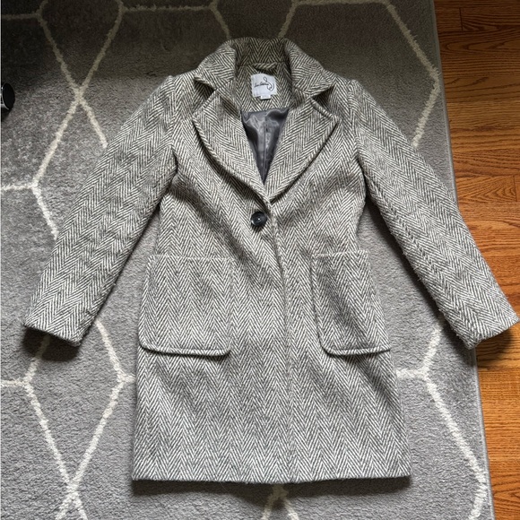 Sam Edelman Herringbone Patch Pocket Coat - Picture 1 of 15